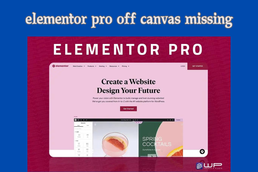 elementor pro off canvas missing