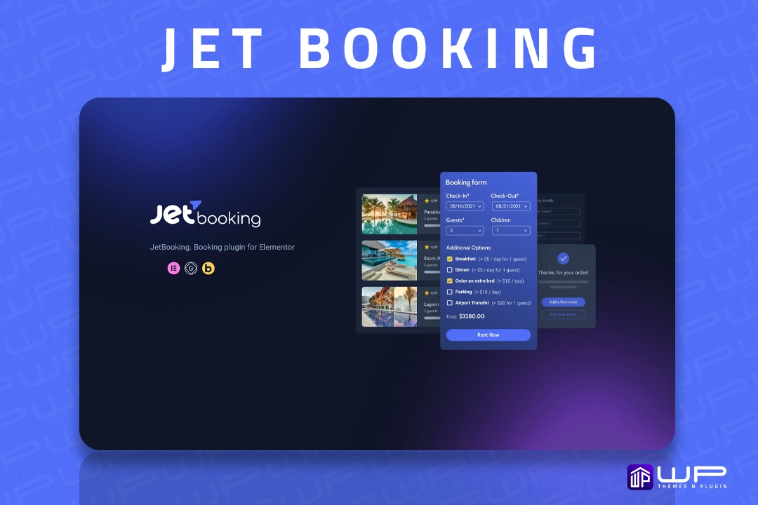 JetBooking is a powerful and flexible WordPress plugin designed to create and manage booking systems seamlessly